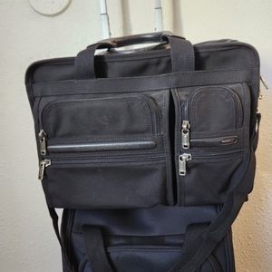 TUMI Black Nylon Alpha II Laptop Bag